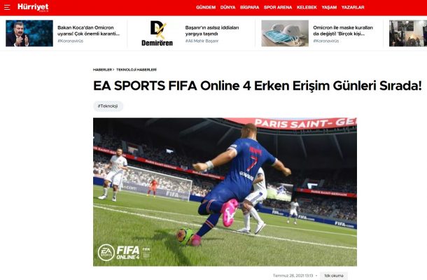 EA SPORTS™ FIFA Online 4 PR Temmuz 2021